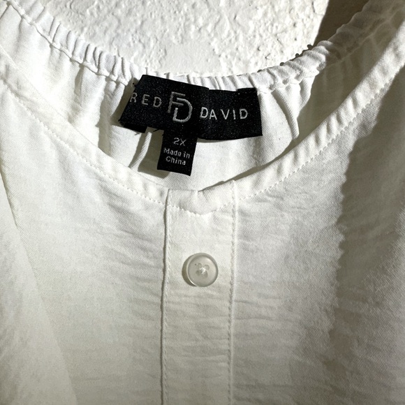 Fred David Bohemian Blouse with straps and flare sleeves 2x - Picture 5 of 6